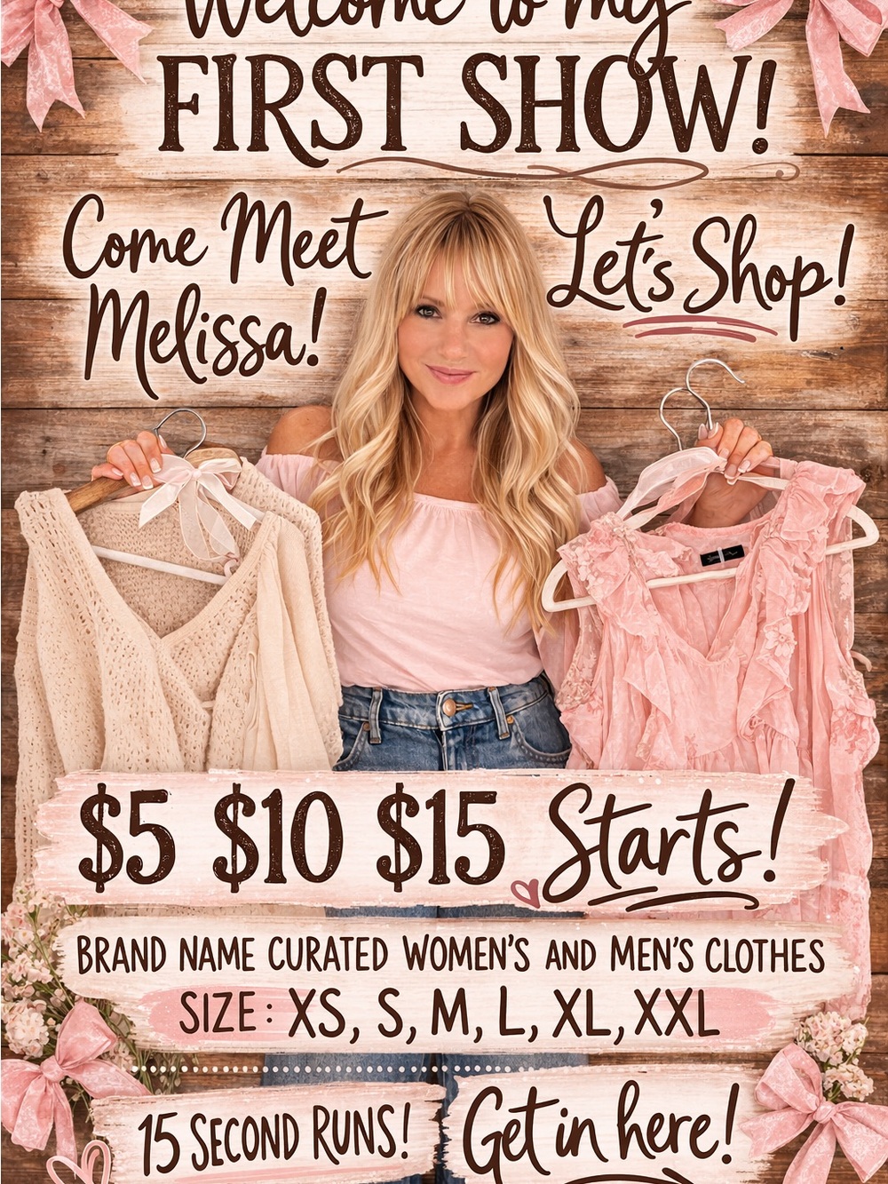 Women's Blush Pink Ruffle Top & Cream Knit Cardigan Featured